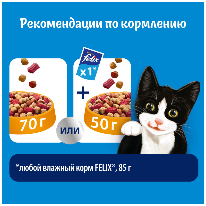 Сухой корм Felix для кошек с мясом, 300г — фото 5