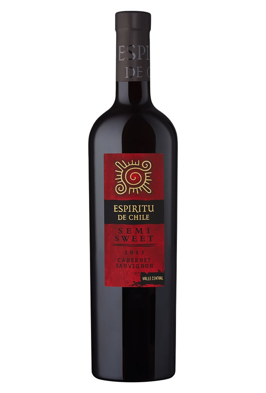 Вино Espiritu de Chile Cabernet Sauvignon красное полусладкое 12%, 750мл — фото 1