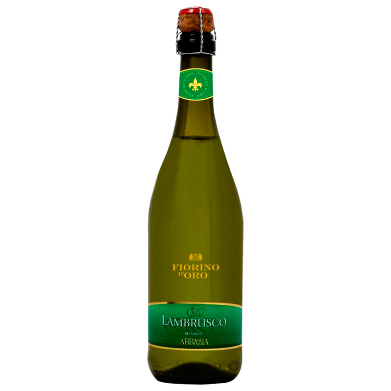 Вино игристое Abbazia Fiorino d'Oro Lambrusco Bianco белое полусладкое 8%, 750мл — фото 1