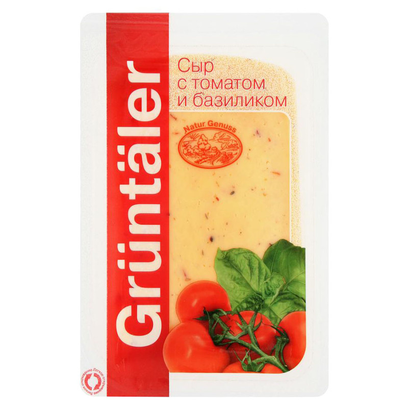 Сыр Gruntaler с томатом и базиликом 50%