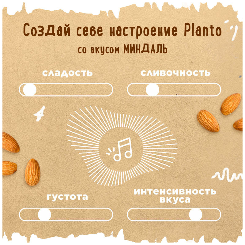 Напиток Planto Almond No Sugars миндальный без сахара ультрапастеризованный, 1л — фото 4