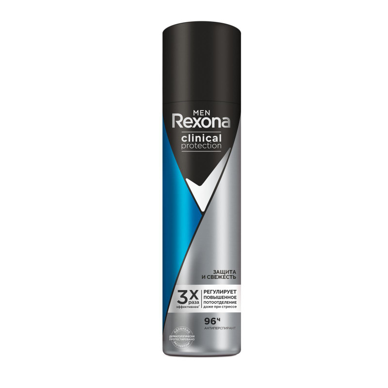 Антиперспирант-дезодорант Rexona Men Clinical protection Защита и свежесть спрей, 150мл — фото 1