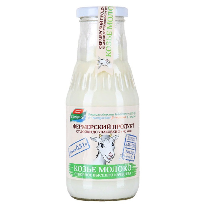 Молоко козье G-Balance цельное пастеризованное 3.5-4.8%, 310мл — фото 3