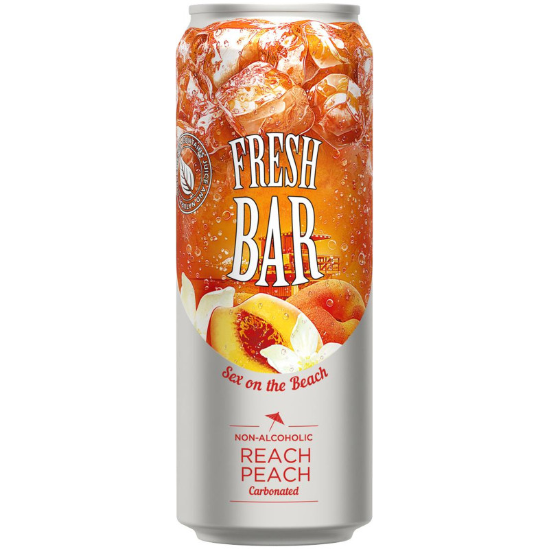 Напиток безалкогольный Fresh Bar Reach Peach сильногазированный, 450мл