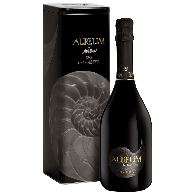 Вино Mont Marcal Ауреум игристое брют в подарочной упаковке, 0.75л — фото 1