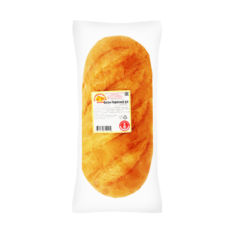 Батон Слободской Хлеб Нарезной высший сорт, 350г — фото 2