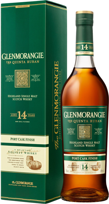 Виски шотландский односолодовый Glenmorangie The Quinta Ruban 14-летний 46% в подарочной упаковке, 700мл