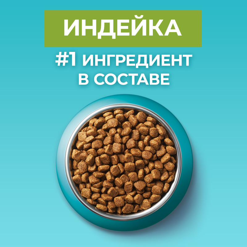 Сухой корм Purina One для кошек с чувствительным пищеварением с индейкой, 1.5кг — фото 6