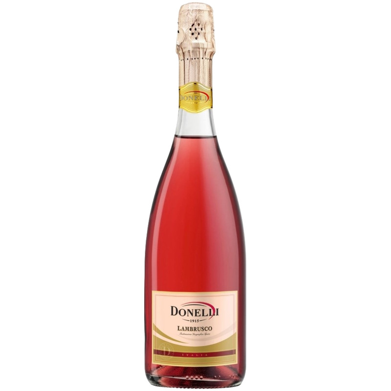 Игристое вино Lambrusco dell'Emilia Donelli розовое сладкое 9.5%, 750мл