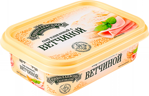 Сыр плавленый Николаевские Сыроварни с ветчиной 50%, 200г