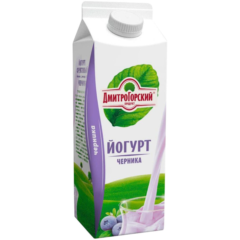Йогурт Дмитрогорский Продукт Черника 1.5%, 450мл