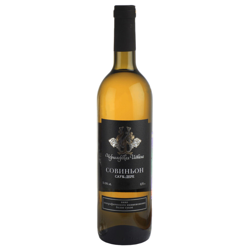 Вино Черноморская Истина Совиньон белое сухое, 750мл