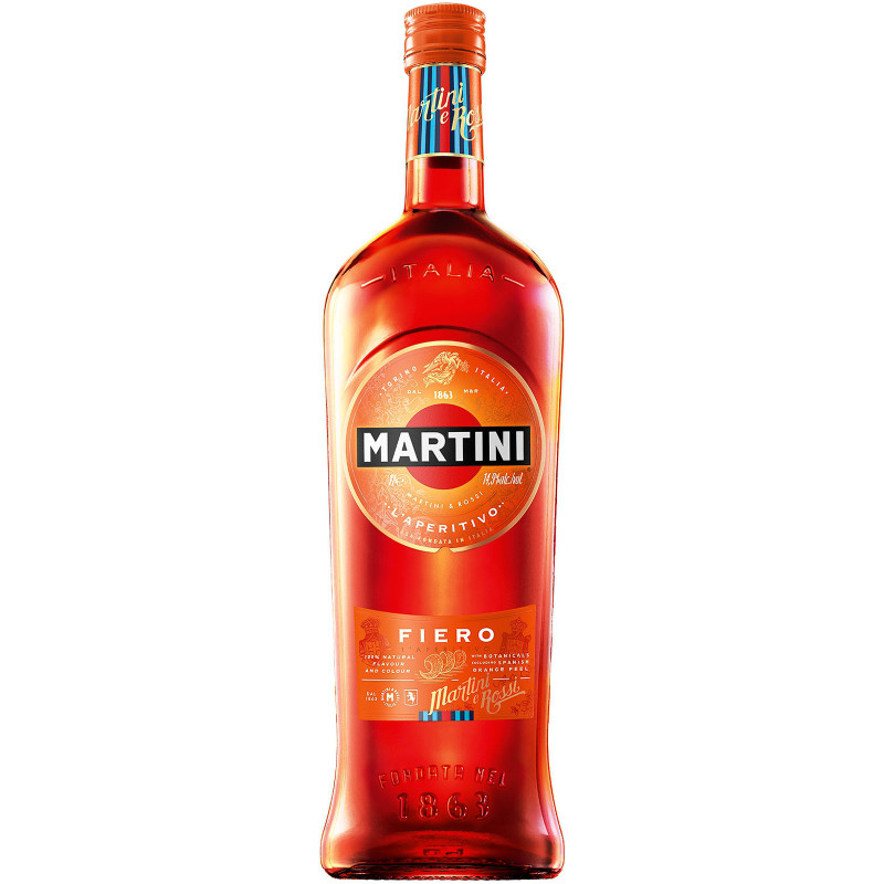 Вермут Martini Фиеро красный сладкий 14.9%, 1л