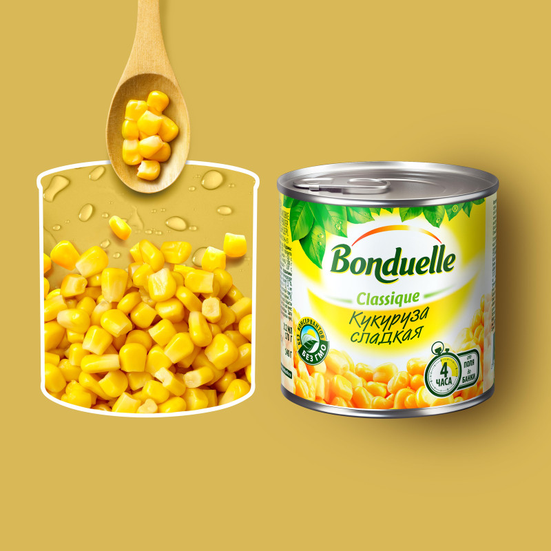 Кукуруза Bonduelle Classique сладкая, 170г — фото 3