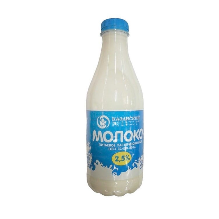 Молоко Молочная Речка пастеризованное 2.5%, 930мл