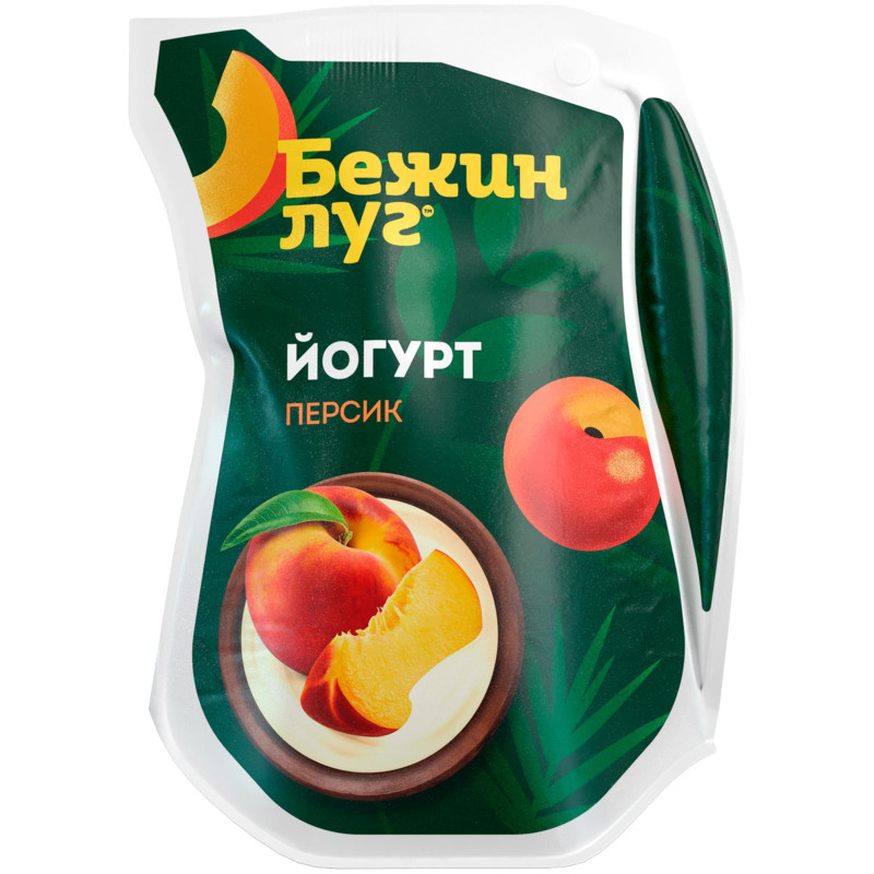 Йогурт Бежин Луг с персиком 2.5%, 900мл