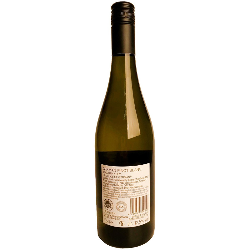 Вино Original German Pinot Blanc белое полусухое 12.5%, 750мл — фото 1