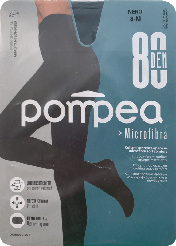 Колготки Pompea Microfibra 80 den nero, р3-M