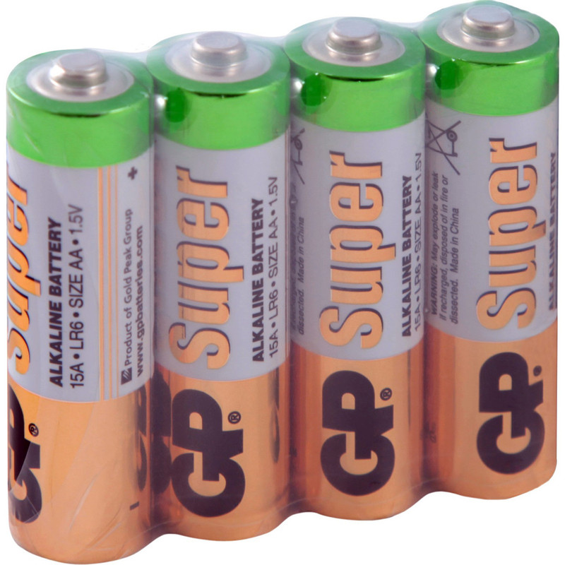 Батарейки GP Super ААr 15A RS 2SB4 1.5В, 4шт