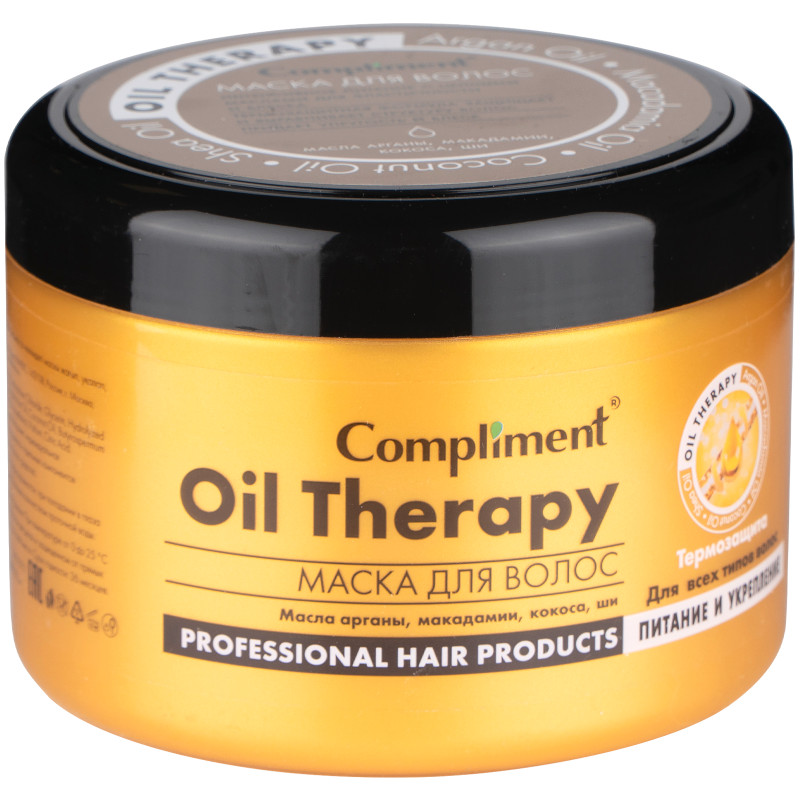 Маска для волос Compliment Oil therapy питание и укрепление, 500мл — фото 2