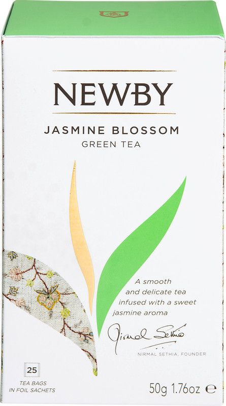 Чай Newby Цветы жасмина зелёный байховый ароматизированный в пакетиках, 25х2г — фото 7