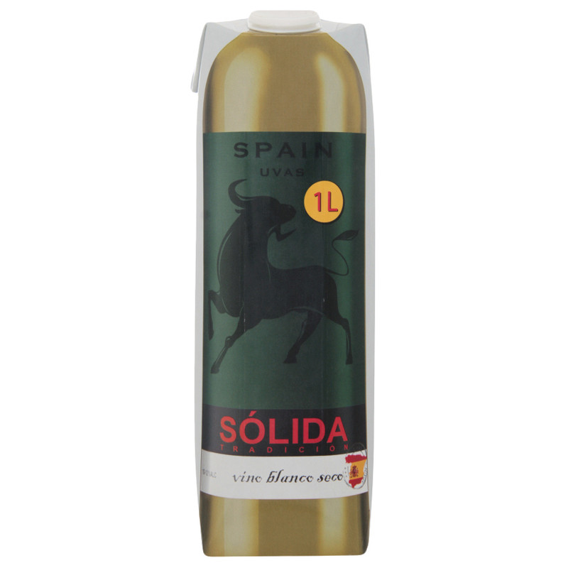 Вино Solida Tradicion белое сухое 10-12%, 1л