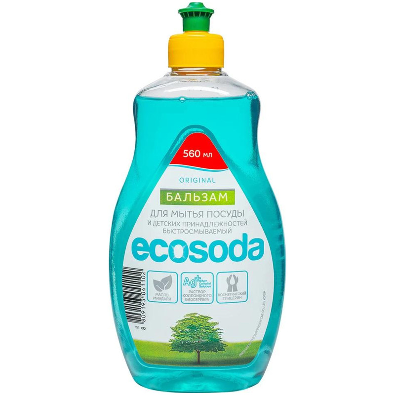 Бальзам Mama Ultimate Ecosoda Original для мытья посуды и детских принадлежностей, 1л