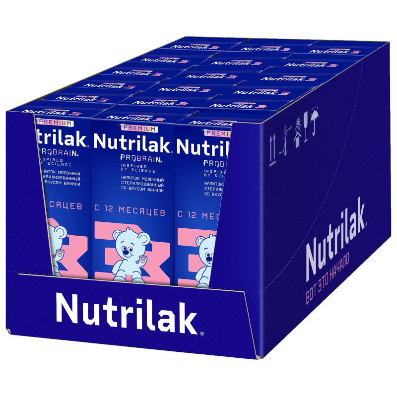 Смесь Nutrilak Premium 3 молочная стерилизованная от 12 месяцев, 200мл — фото 2