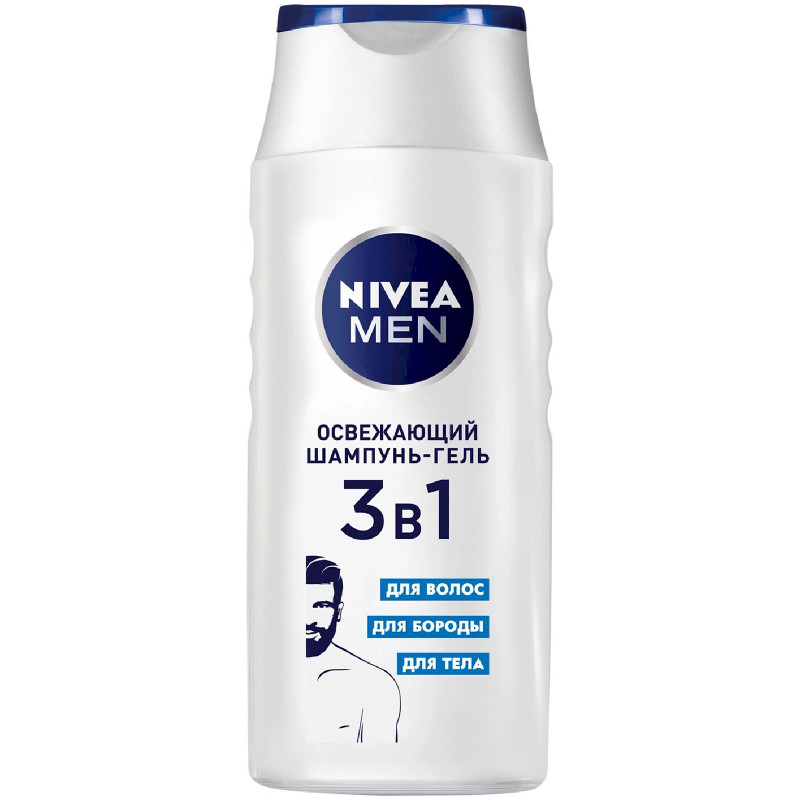 Гель-шампунь Nivea Men 3в1, 250мл