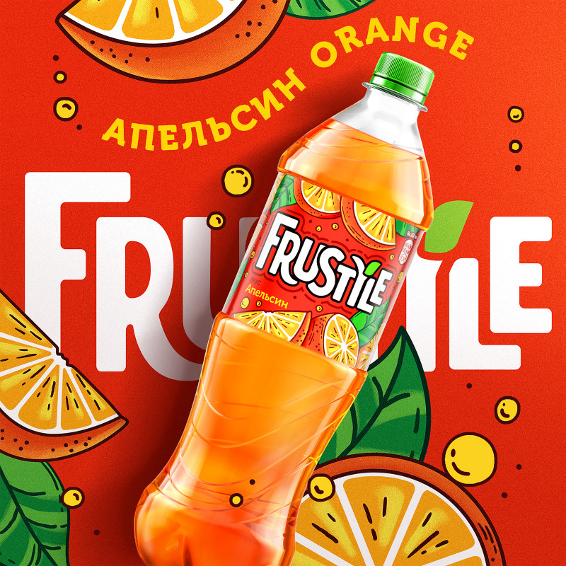 Напиток газированный Фрустайл Апельсин 1л — фото 4