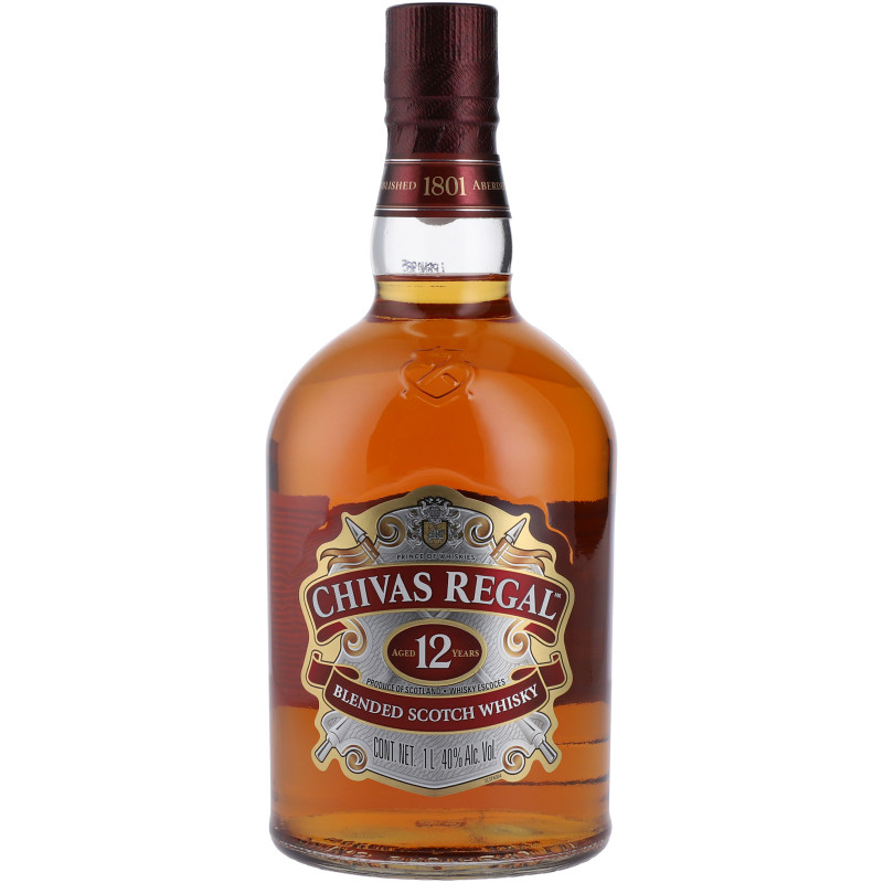Виски Chivas Regal 12-летний 40% в подарочной упаковке, 1л