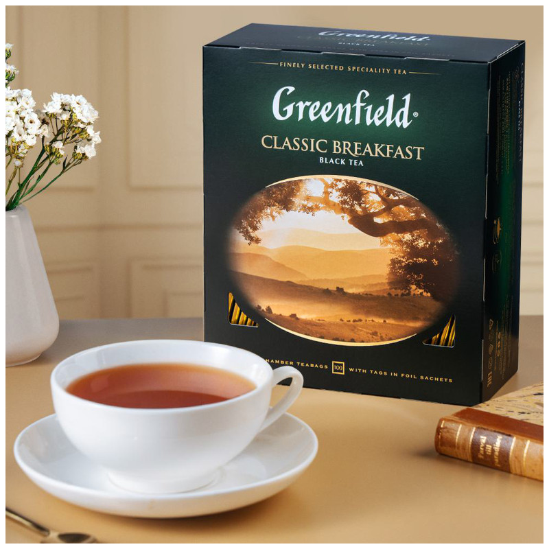 Чай Greenfield Classic Breakfast чёрный в пакетиках, 100x2г — фото 4