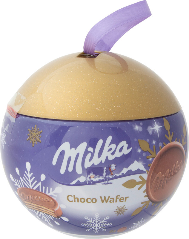 Вафли Milka покрытые молочным шоколадом с начинкой какао, 180г
