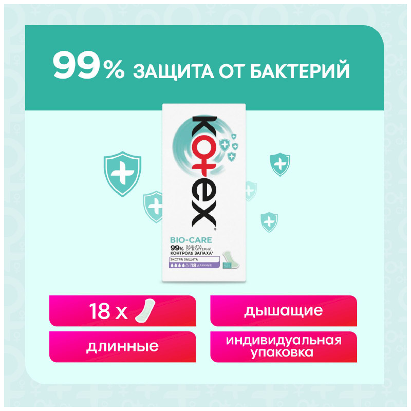 Прокладки ежедневные Kotex Bio-Care длинные, 18шт — фото 5