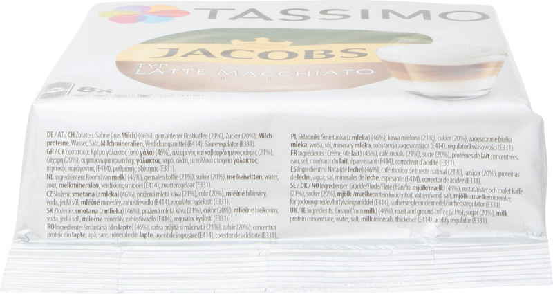 Кофе в капсулах Jacobs Tassimo Latte Macchiato Classico Т-диски, 8x33г — фото 5