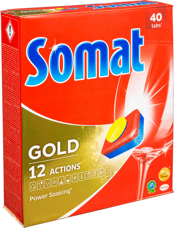 Таблетки для посудомоечных машин Сомат Gold, 40шт