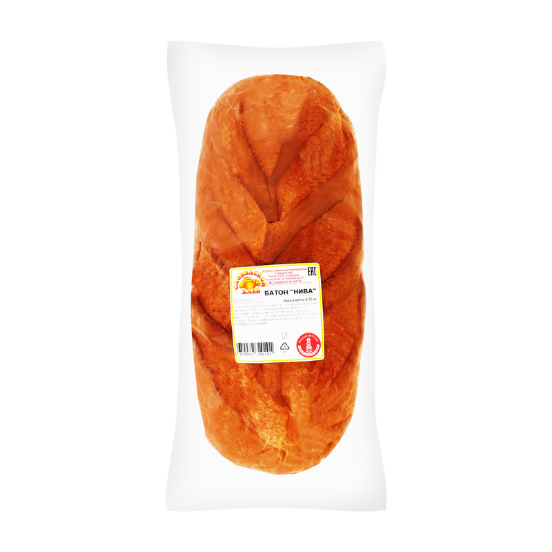 Батон Слободской Хлеб Нива высший сорт, 350г — фото 1