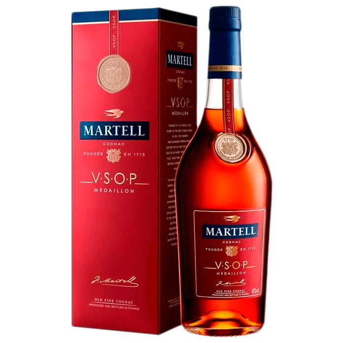 Коньяк Martell VSOP 40% в подарочной упаковке, 350мл — фото 1
