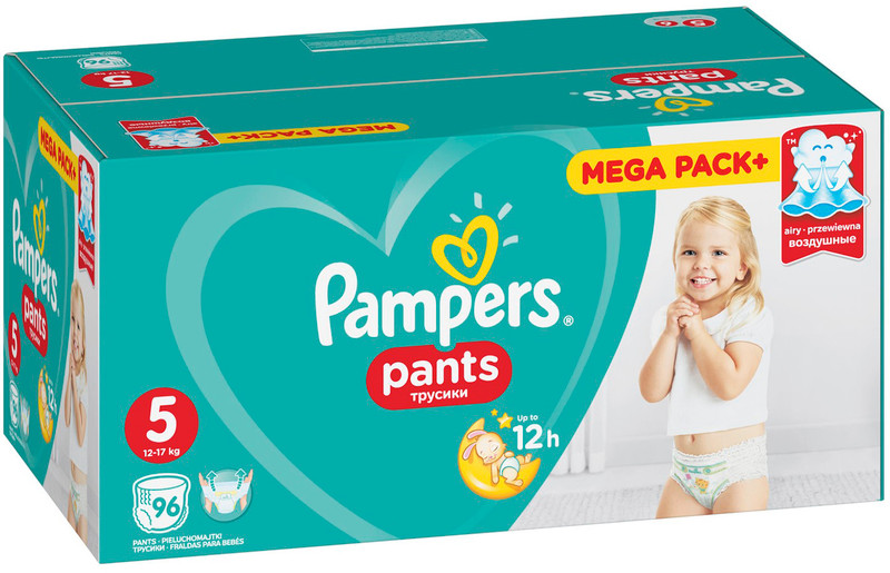 Подгузники-трусики Pampers Pants Junior Mega для мальчиков и девочек р.5 12- 17кг, 96шт - купить с доставкой в Самаре в Перекрёстке
