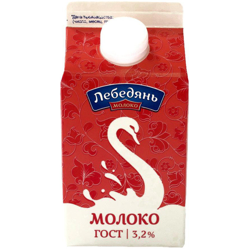 Молоко Лебедяньмолоко пастеризованное 3.2%, 500мл — фото 1