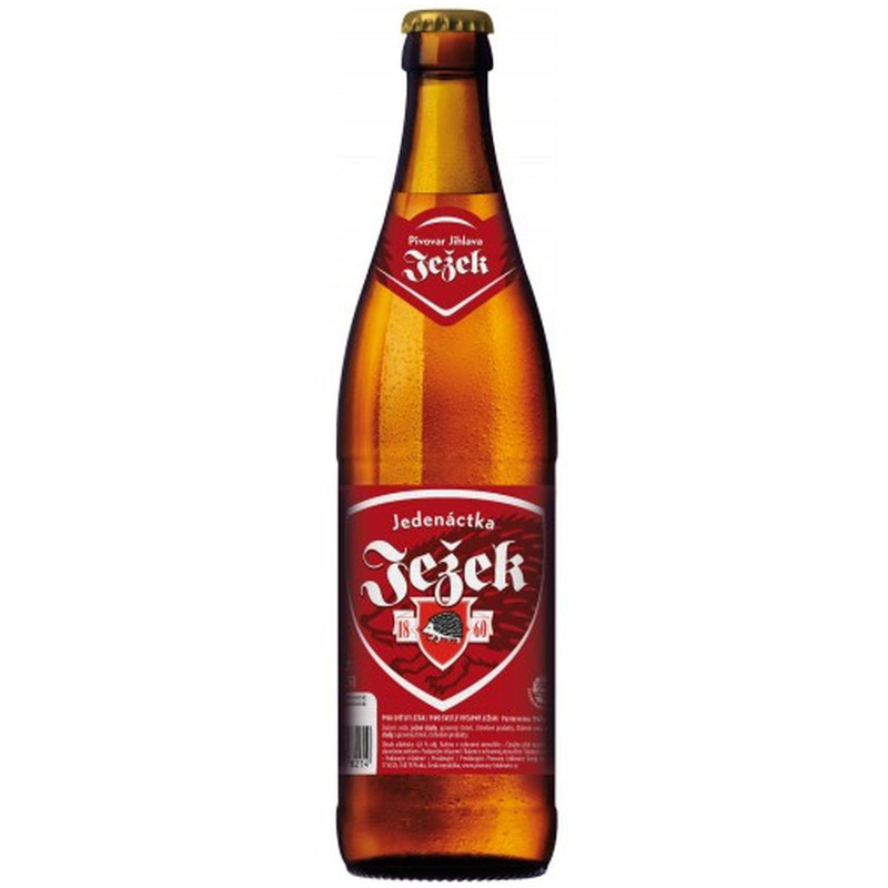 Пиво Jezek Jedenactka светлое фильтрованное пастеризованное 4.8%, 20x500мл