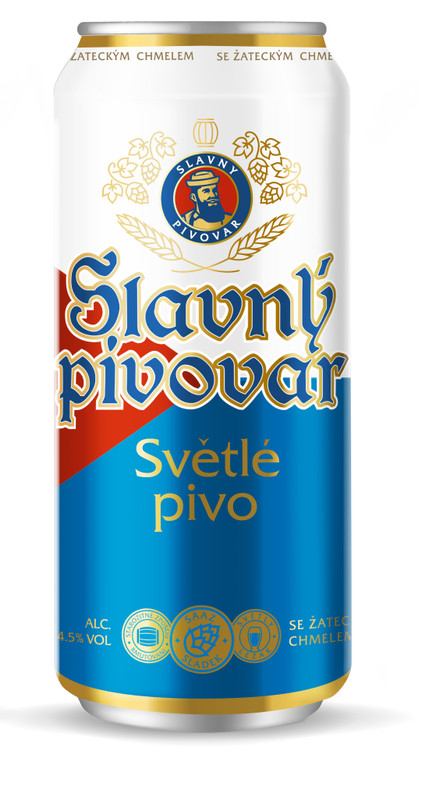 Пиво Slavny Pivovar светлое фильтрованное 4.6%, 450мл