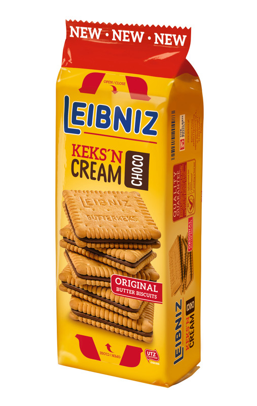 Печенье-сэндвич Leibniz Крим Шоко с шоколадной начинкой, 190г