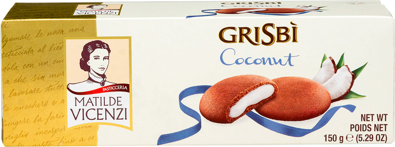 Печенье Grisbi с начинкой кокосовый крем, 150г — фото 3