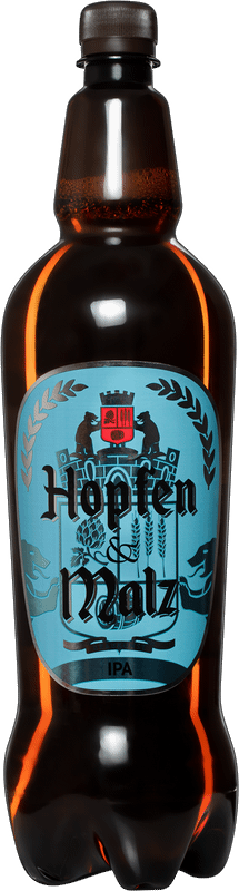 Пиво Hopfen&Malz ИПА светлое фильтрованное 5.4%, 1.35л