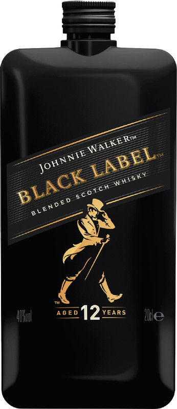 Виски Johnnie Walker Black Label 12 лет купажированный, 200мл