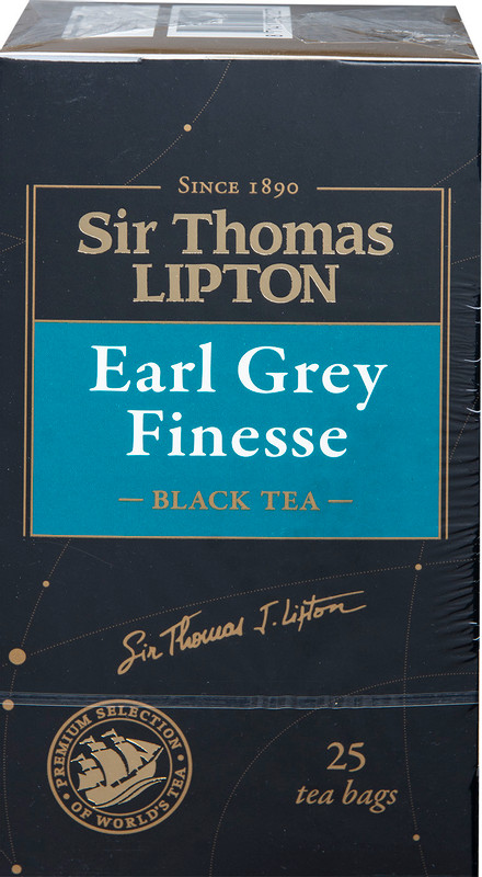 Чай Sir Thomas Lipton Earl Grey Finesse чёрный в сашетах, 25х2г — фото 3