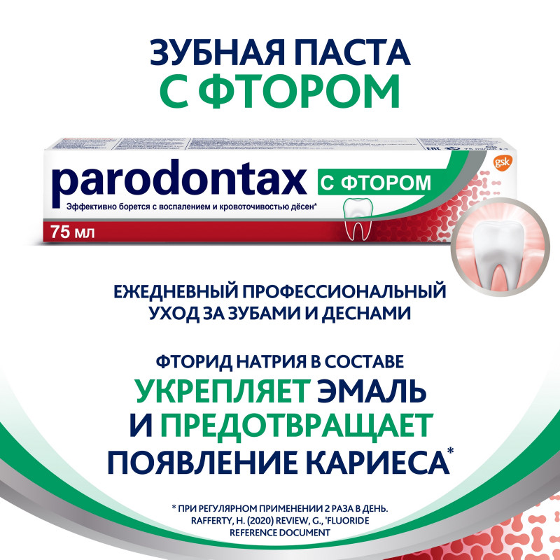 Зубная паста Parodontax с фтором, 75мл — фото 1