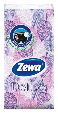 Платки носовые бумажные Zewa Deluxe Design, 10x6шт — фото 2