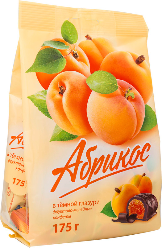 Конфеты Good-Food абрикос в тёмной глазури, 175г